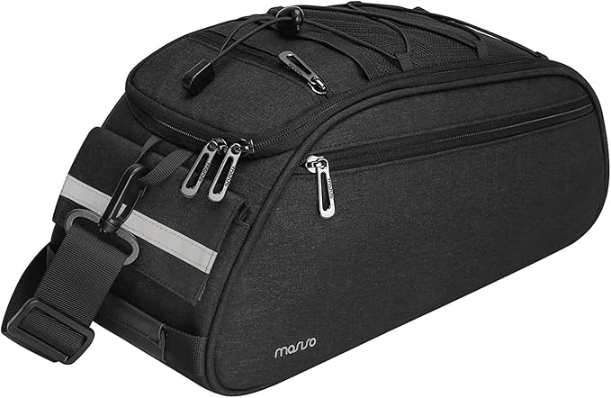 MOSISO Bike Rack Bag, Waterproof Bicycle Trunk Pannier Rear Seat Pouch Cycling Bike Carrier Backseat Storage Luggage Saddle Shoulder Bag-StrideForce Fitness