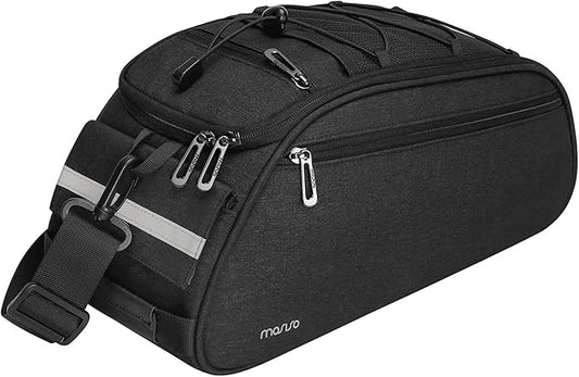 MOSISO Bike Rack Bag, Waterproof Bicycle Trunk Pannier Rear Seat Pouch Cycling Bike Carrier Backseat Storage Luggage Saddle Shoulder Bag-StrideForce Fitness