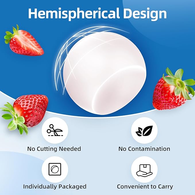 RioRand Orthodontic Wax for Braces Wax 120 Individual Hygienic Packaging Clear dental Wax Dots Portable and Easy to Tear Strawberry