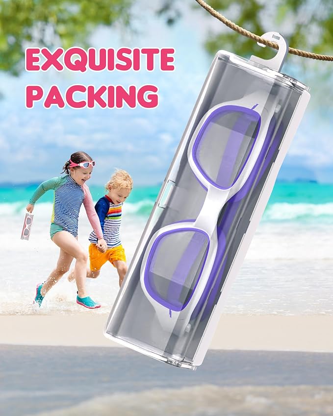 Kids Swim Goggles,Swimming Goggles for Kids 6-14, Anti-Fog UV Protection Pool Glasses for Boys Girls-StrideForce Fitness