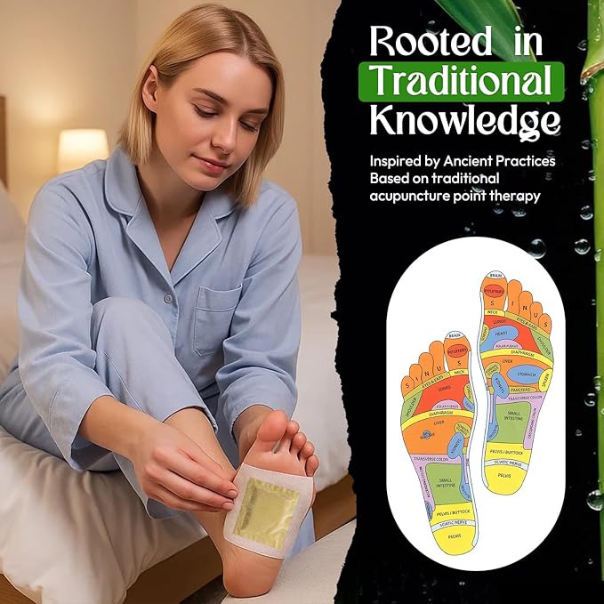 Foot Patches Pads for Deep Cleansing: Feet Patches Bamboo Wood Vinegar Ginger Foot Pads for Promoting Sleeping 20 Packs-StrideForce Fitness