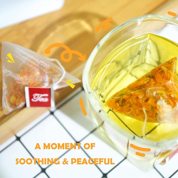 TEARELAE - Premium Calendula Flowers Tea Bags - 1.5g x 40 Count - Natural Calendula Tea Cut & Sifted - Non-GMO - Caffeine-free - Digestion Support & Improve Skin Health-StrideForce Fitness