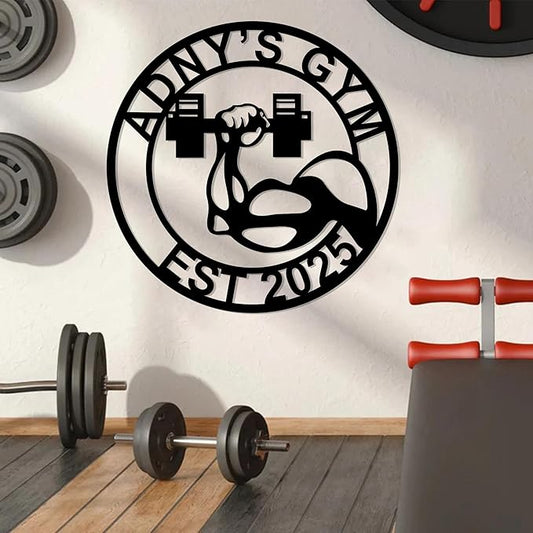 Luxury Personalized Gym Metal Sign, Custom Home Gym Sign, Home Gym Decorations, Gifts for Fitness Lovers, Workout Room Decor, Gym Signs for Home Gym, Christmas Gifts 4-StrideForce Fitness