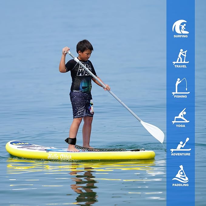 Tuxedo Sailor Kids Inflatable Paddle Board Lightweight and Safe Fishing Stand Up Paddle Board for Adults with Accessories-StrideForce Fitness