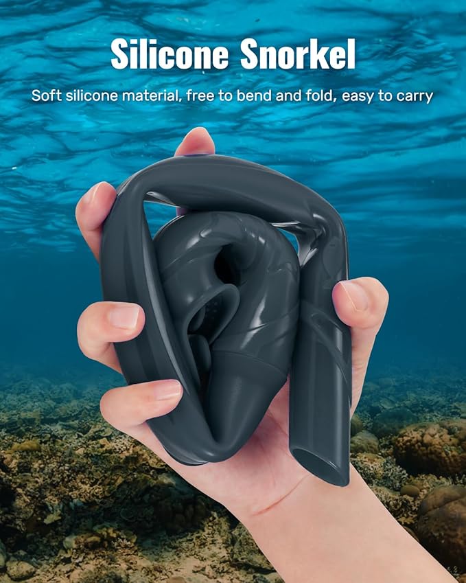 W WSTOO Adults Diving Snorkel Breathing Tube Silicone Flexible Foldable Snorkel Anti-Drop for Freediving Swim Training,Diving and Scuba Diving,Easy to Carry for Travel-StrideForce Fitness