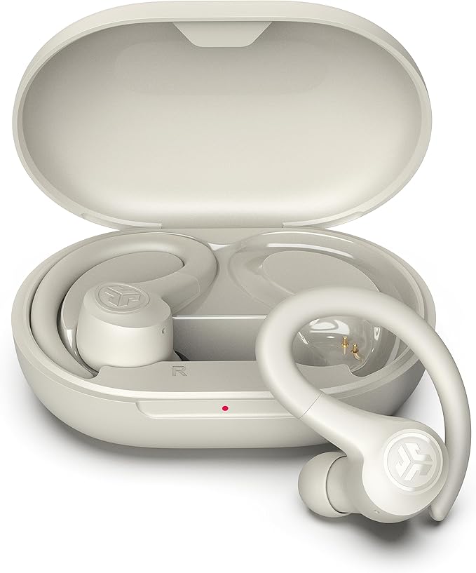 JLab Go Air Sport, Wireless Workout Earbuds Featuring C3 Clear Calling, Secure Earhook Sport Design, 32+ Hour Bluetooth Playtime, and 3 EQ Sound Settings (Sand)-StrideForce Fitness
