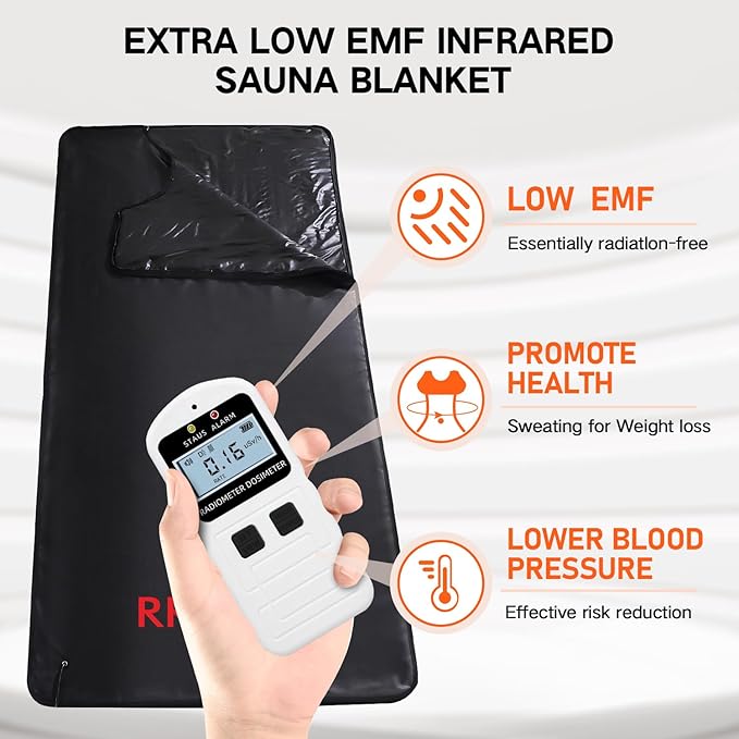 Low EMF Portable Infrared Sauna Blanket for Detox and Home Relaxation, Adjustable 1-60 Min Timer, 95-167℉ Temp Range, 6 ft x 2.95 ft, Durable PU Leather Cover-StrideForce Fitness