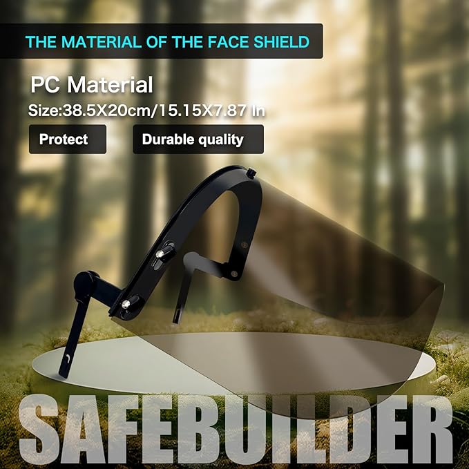 Forestry Safety Helmet with Build-in Visor Mesh Face Shield Ear Muffs 4 in 1 Chainsaw Safety Hard Hats-StrideForce Fitness