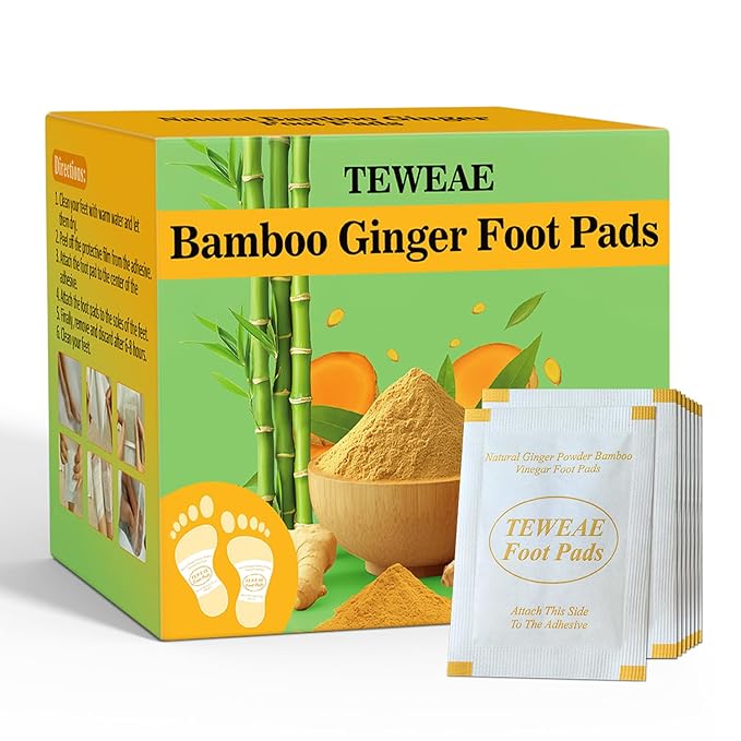 62 Pads Foot Pads Natural Turmeric & Ginger, Wormwood, Bamboo Vinegar, 62Pads Goodnight Pads Included 62 Adhesive Sheets-StrideForce Fitness