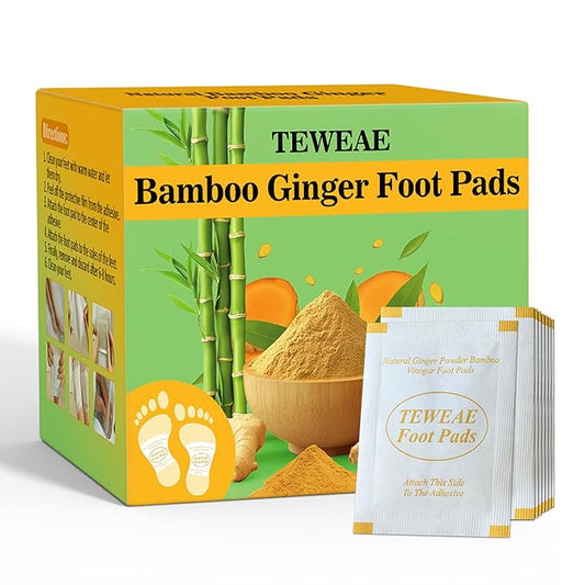 62 Pads Foot Pads Natural Turmeric & Ginger, Wormwood, Bamboo Vinegar, 62Pads Goodnight Pads Included 62 Adhesive Sheets-StrideForce Fitness