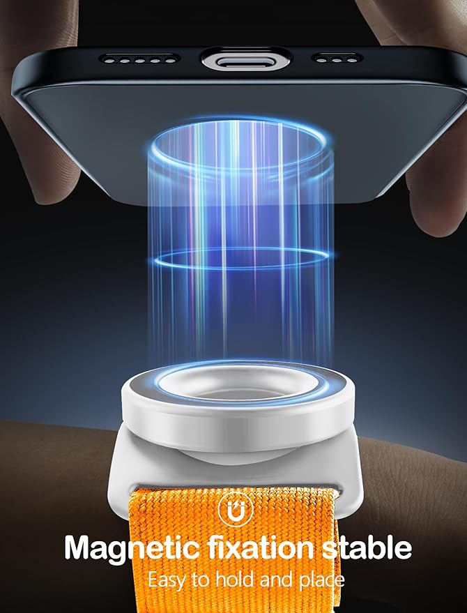 TOPGO Running Phone Holder for iPhone [360° Rotatable & Upgrade Anti-Drop] Magnetic Wrist Phone Holder, Magsafe Armband Compatible with iPhone 17 Pro and Android - Orange-StrideForce Fitness