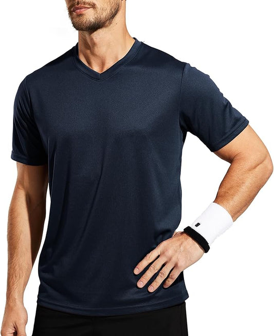 MIER Men's Quick Dry Workout Shirts Moisture Wicking Running Athletic Performance T-Shirts Recycled Polyester Top Tee-StrideForce Fitness