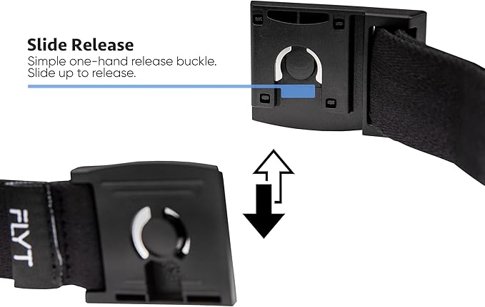 FLYT Solo Belt - Minimalist Web Nylon Belt with Quick-Release Magnetic Plastic Buckle, TSA Friendly-StrideForce Fitness