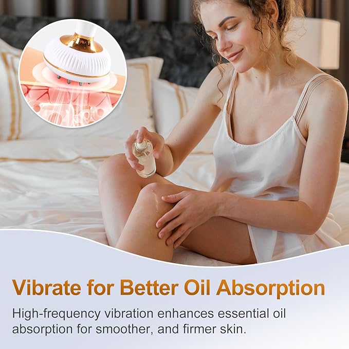 Lymphatic Drainage Massager, Anti-Cellulite & Stretch Mark Reduction Body Sculpting Machine for Legs, Arms & Belly, Skin Firming & Fat Loss, with Microcurrent, Heat, Light & Vibration-StrideForce Fitness