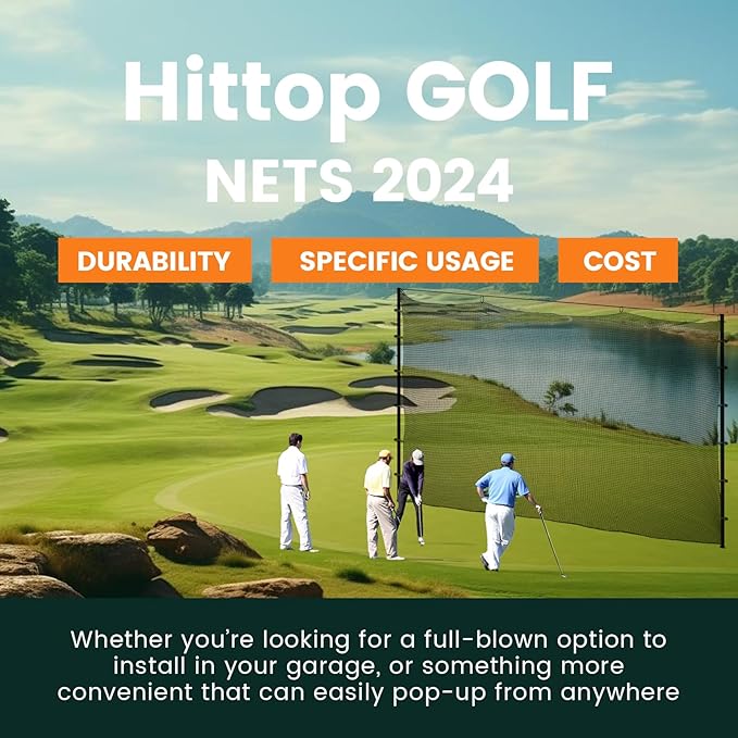 Sports Netting,Hitting Net with 33Feet Nylon Rope for Golf, Baseball, Hockey, Soccer, LAX and More-StrideForce Fitness