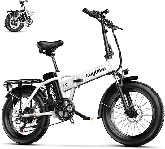 Foldable Electric Bike for Adults, 30+MPH, 48V 20Ah Removable Lithium Battery up to 80Miles, 20" Fat Tire 1000W Peak Motor Dirt Ebike Adult Electric Bicycle for Commute Beach Mountain E Bike-StrideForce Fitness