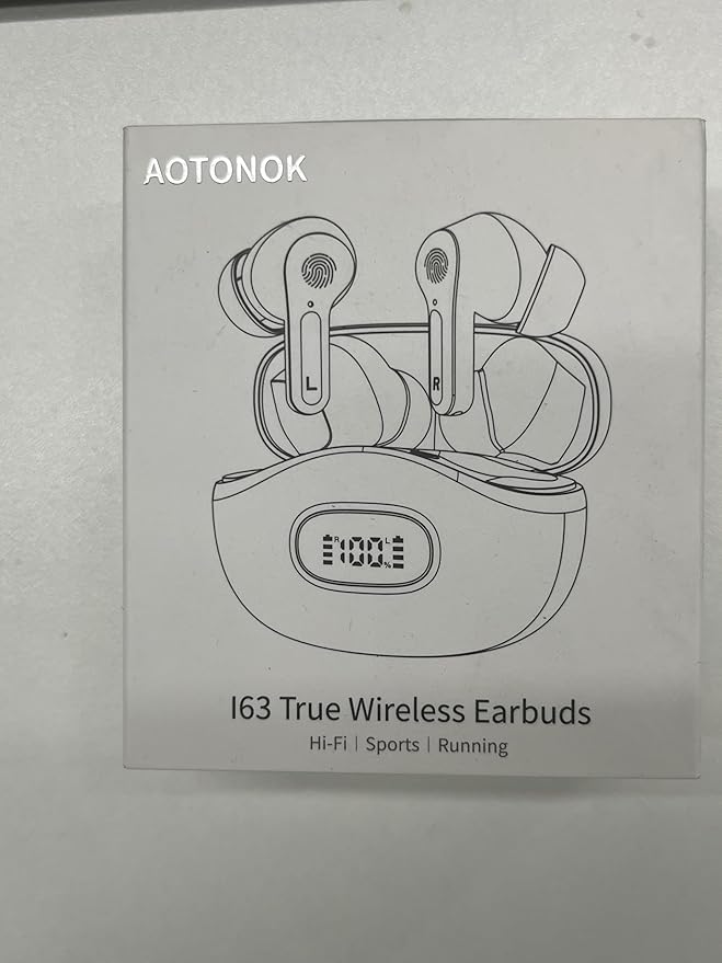 Wireless Earbuds, Bluetooth Headphones 5.3 HiFi Stereo Ear buds with ENC Noise Cancelling Mic, 40H Bluetooth Earbuds with Dual LED Display Charging Case, IP7 Waterproof Earphones for Android iOS, Blue-StrideForce Fitness