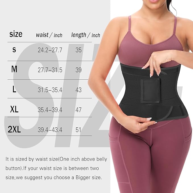 VENUZOR Waist Trainer Belt for Women - Waist Cincher Trimmer - Slimming Body Shaper Belt - Sport Girdle Belt (UP Graded)-StrideForce Fitness
