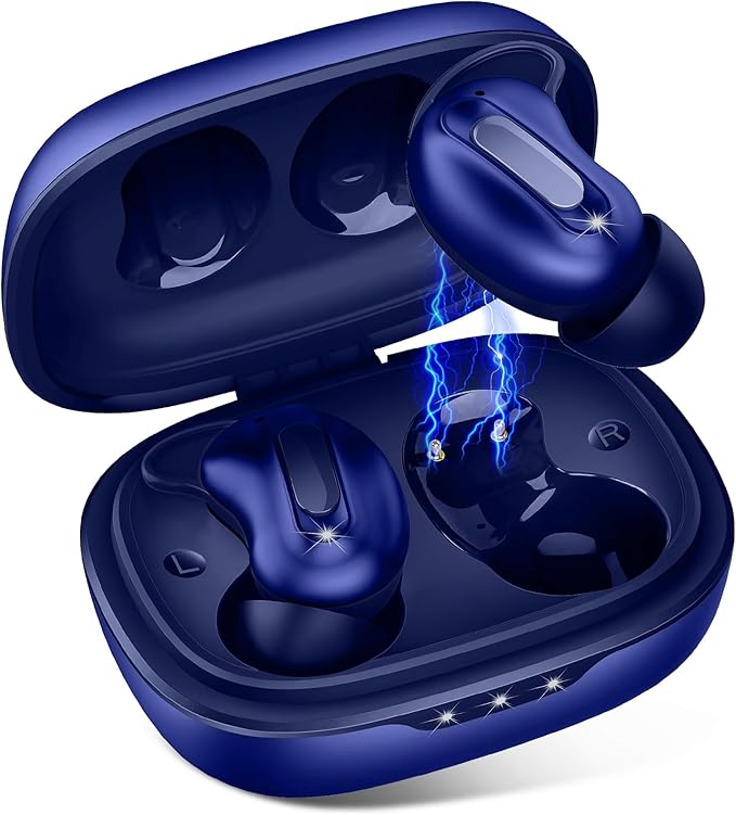 Sleep Earbuds, Mini ANC Wireless Earbuds Bluetooth 5.4 Headphones Deep Bass Stereo, 48H Playtime Ear Buds, 4 ENC Noise Cancelling Mic, In Ear IP7 Waterproof Earphones for Side Sleepers,Touch Control-StrideForce Fitness