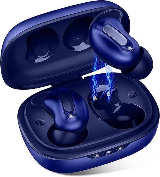 Sleep Earbuds, Mini ANC Wireless Earbuds Bluetooth 5.4 Headphones Deep Bass Stereo, 48H Playtime Ear Buds, 4 ENC Noise Cancelling Mic, In Ear IP7 Waterproof Earphones for Side Sleepers,Touch Control-StrideForce Fitness