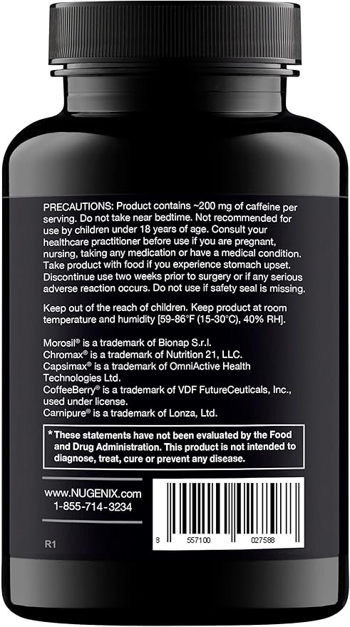Nugenix Thermo - Thermogenic Fat Burner Supplement Pills for Men, Extreme Metabolic Accelerator, 60 Count-StrideForce Fitness