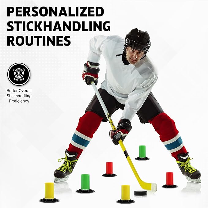 The Snake Trainer - Lightweight Stickhandling Training Tool - Hockey Training Equipment for Puck Control, Reaction Time and Coordination - Portable, Durable and Adjustable-StrideForce Fitness