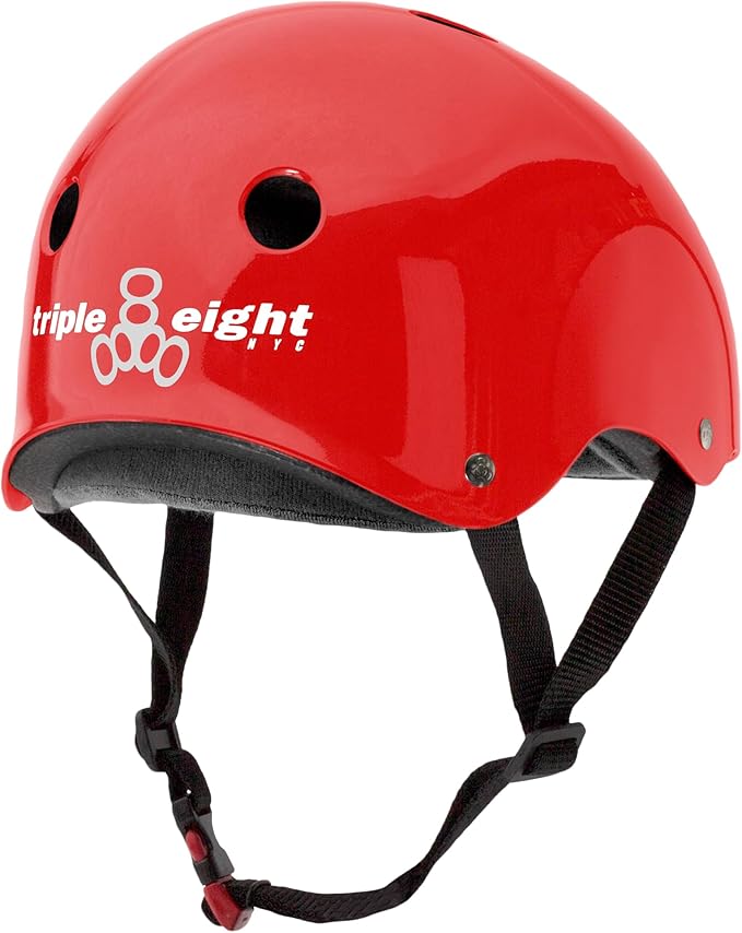 Triple Eight Certified Sweatsaver Helmet for Skateboarding, BMX, Roller Derby, Roller Skating, Inline Skating, Scooter and Bike-StrideForce Fitness