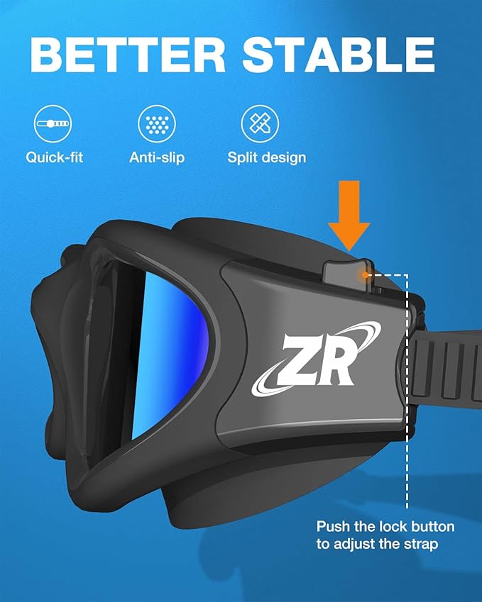 ZIONOR G1 Polarized Swimming Goggles for Unisex Adult Women Anti Fog 100% Anti UV Diving Goggles-StrideForce Fitness