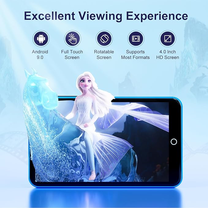 80GB MP3 Player with Bluetooth WiFi, 4" MP3 Players with Spotify, 2000mAh MP4 Player with Touch Screen, Android Music Player with Spotify Kids, Audible, Amazon Music, Play Store-StrideForce Fitness