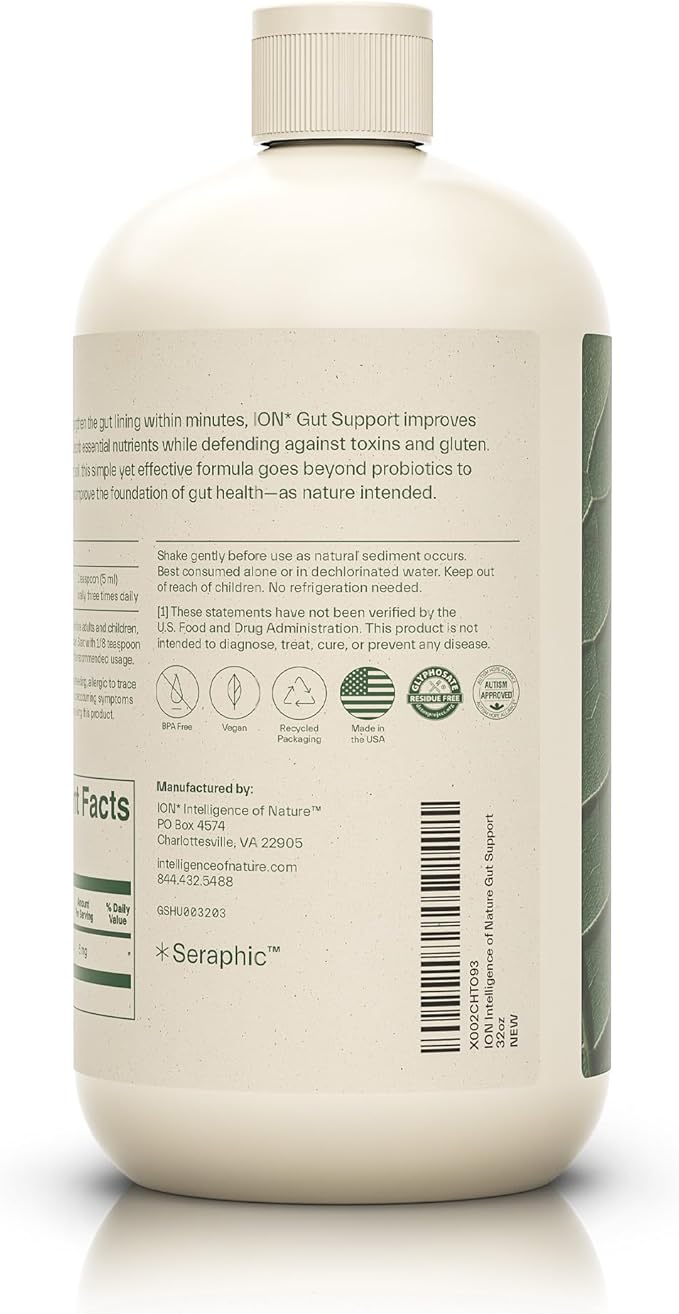 ION* Intelligence of Nature Gut Support Liquid | Promotes Digestive Wellness, Strengthens Immune Function, Alleviates Gluten Sensitivity, Enhances Mental Clarity | 2-Month Supply (32 oz.)-StrideForce Fitness