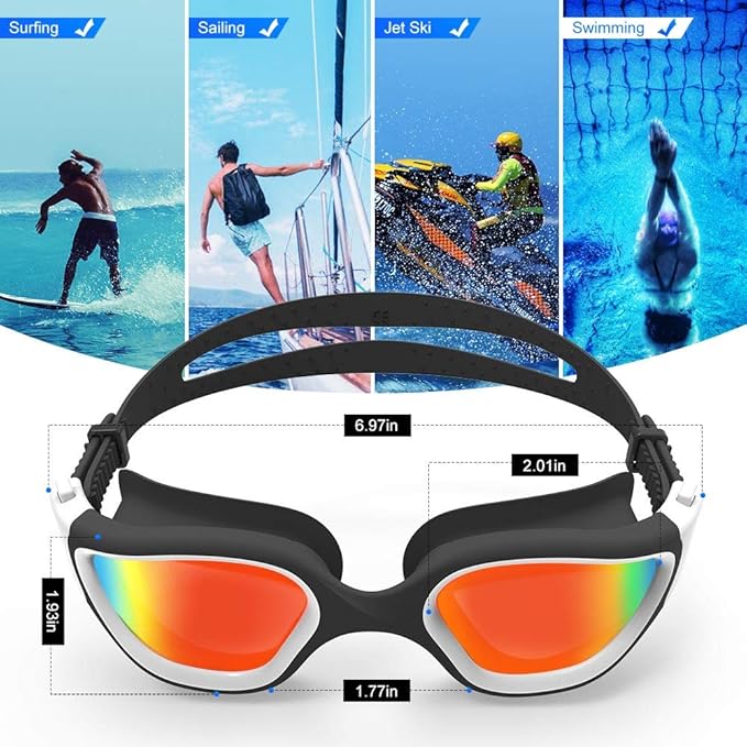 ZIONOR G1 Polarized Swimming Goggles for Unisex Adult Women Anti Fog 100% Anti UV Diving Goggles-StrideForce Fitness
