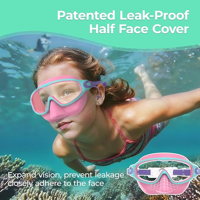 Swim Goggles for Kids 3-15 with Earplugs Large Frame Anti-Fog/UV Swimming Goggles for Boys Girls Toddler 2PCS-StrideForce Fitness