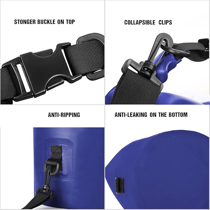 Unigear Dry Bag Waterproof, 2L/5L/10L/20L/30L/40L Floating and Lightweight Bags for Kayaking, Boating, Fishing, Swimming and Camping with Waterproof Phone Case-StrideForce Fitness