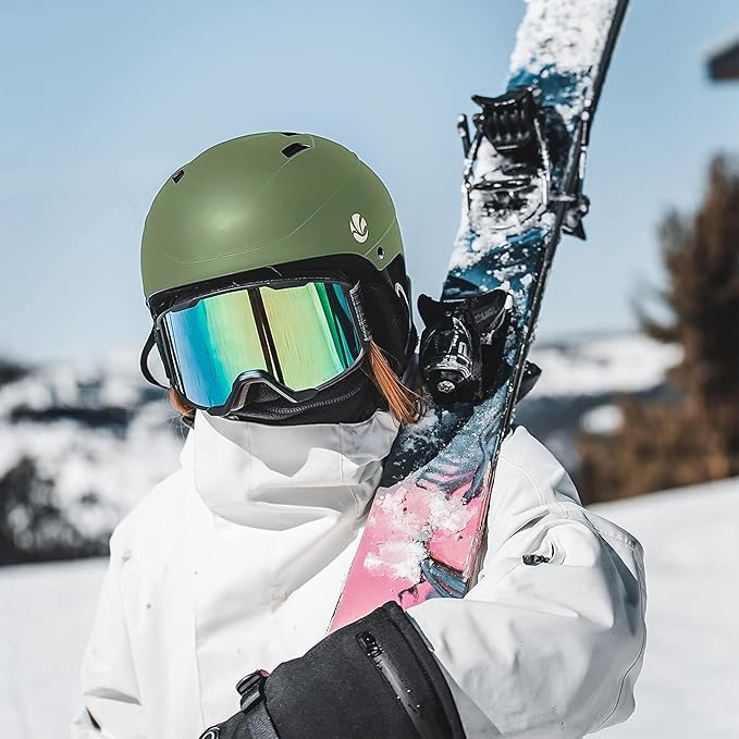 VANRORA Ski Helmet, Snowboard Helmet for Men & Women, Climate Control Venting, Dial Fit, Goggles Compatible, Removable Fleece Liner and Ear Pads, Safety-Certified-StrideForce Fitness