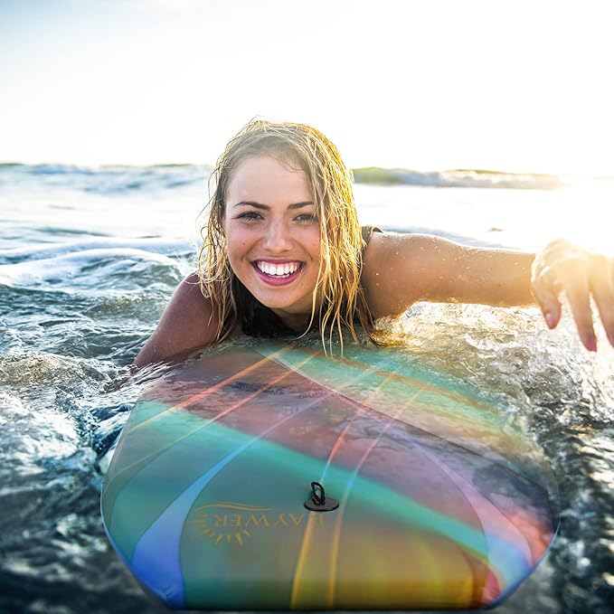 Body Board Lightweight with EPS Core, HDPE Slick Bottom, Leash & Adjustable Wrist Rope, Great Surfing for Kids and Adults-StrideForce Fitness