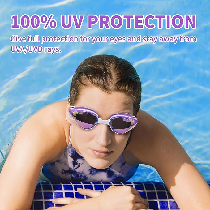 Nearsighted Swim Goggles, Shortsighted Optical Swimming Goggles No Leaking Anti Fog UV Protection for Adult Men Women-StrideForce Fitness