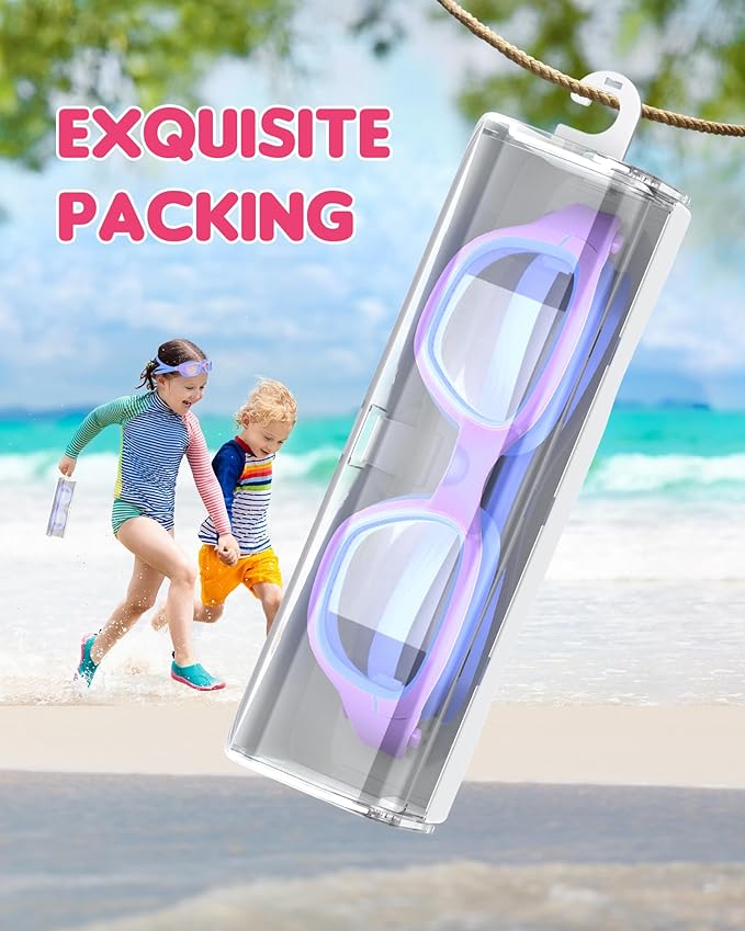 Kids Swim Goggles,Swimming Goggles for Kids 6-14, Anti-Fog UV Protection Pool Glasses for Boys Girls-StrideForce Fitness