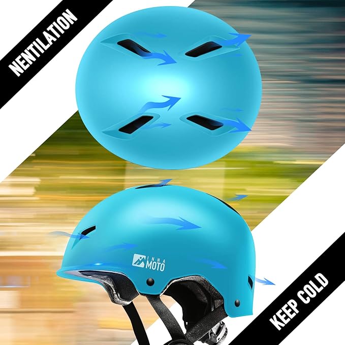Skateboard Helmet for Adults - Adjustable Certified Safety Adults Helmet for Skateboarding Bike Bicycle Scooter Cycling Skate Skating Multisport Helmets for Women Men Boys Girls Kids Youth-StrideForce Fitness