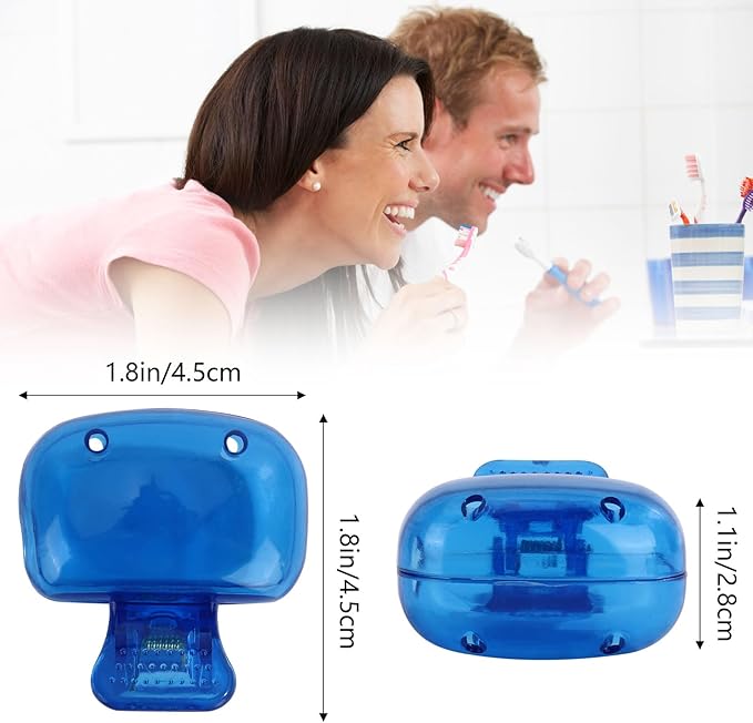 Tecbeauty 12Pcs Toothbrush Head Covers Travel Toothbrush Protector Cap Brush Pod Case Protective Plastic Clip for Household Travel, Camping, Bathroom, Multiple Color