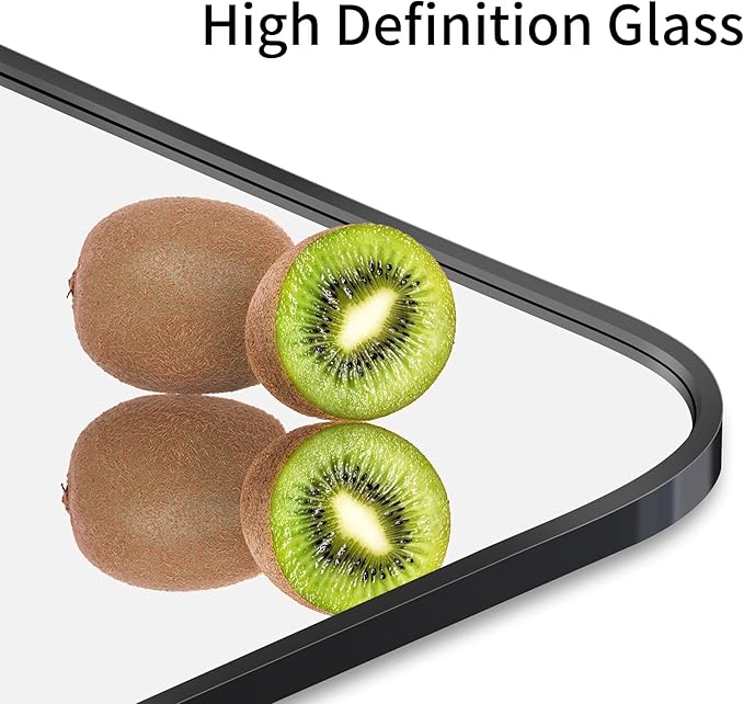 FORBATH Bathroom Mirror 42x42 Inch, Large Square Vanity Mirror with Black Aluminum Frame Rounded Corner, Wall Mounted Mirror for Bathroom Bedroom Entryway Living Room Home Decoration-StrideForce Fitness