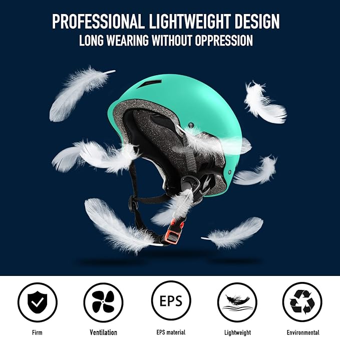 Skateboard Helmet for Adults - Adjustable Certified Safety Adults Helmet for Skateboarding Bike Bicycle Scooter Cycling Skate Skating Multisport Helmets for Women Men Boys Girls Kids Youth-StrideForce Fitness