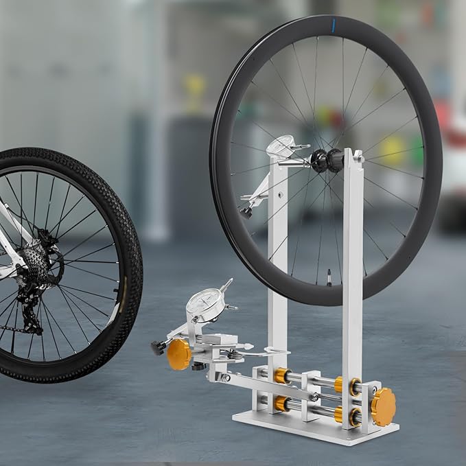 Bicycle Wheel Repair Bracket, Professional Wheel Truing Stand, Bicycle Wheel Repair Tool Kit, Bike Wheel Repair Truing Bearing Stand w/ Mechanic Tool for 10" - 29" Wheels, Bicycle Wheel Repair Truing Bearing Workstands-StrideForce Fitness