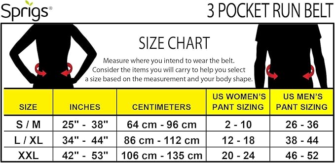 3 Pocket Adjustable Running Belt Waist Pack, Fanny Pack For Working Out With Sweat Resistant Backing, Holds All iPhone Models-StrideForce Fitness