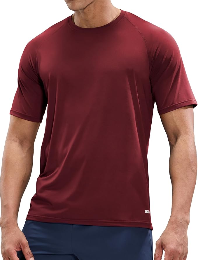 MIER Men's Dry Fit Workout T-Shirts Athletic Running Tee Short Sleeve Crew Neck Gym Tops, Polyester, Moisture Wicking-StrideForce Fitness