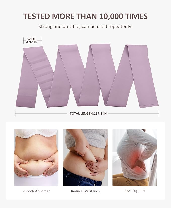 FeelinGirl Waist Trainer for Women Trimmer Belt Waist Cincher Tummy Wrap Plus Size Snatch Me Up Bandage Body Shaper-StrideForce Fitness