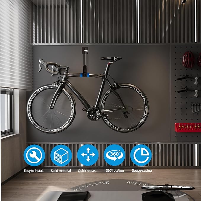 Urban Deco Bike Repair Stand Bench Mount Bike Stand Wall Mounted Bike Work Stand Bicycles Maintenance Rack Bike Clamp for Road Mountain Bike,Road Bike-StrideForce Fitness