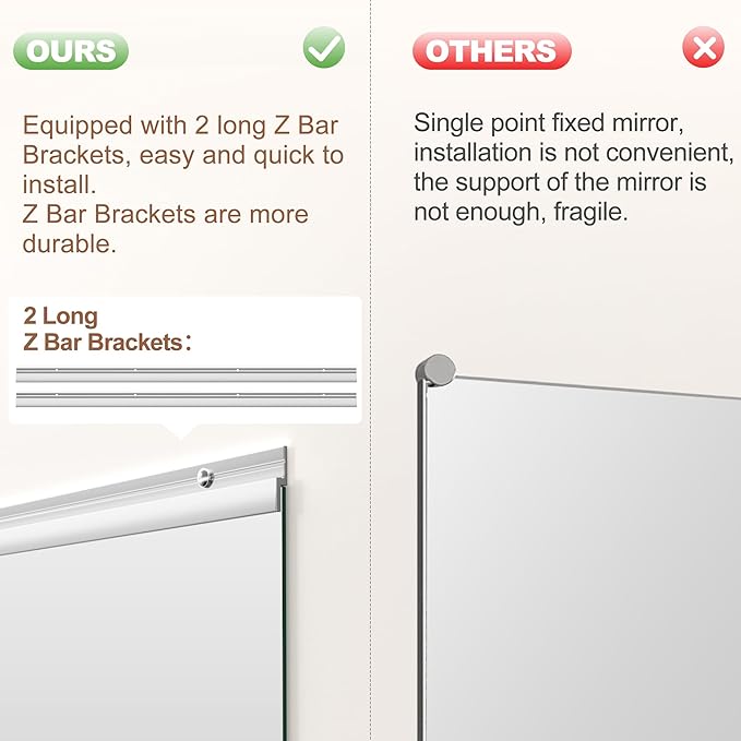 Hasipu Home Gym Mirror 79" L x 36" W - 2PCS Large Full Body Mirror for Yoga, Wall-Mounted Mirrors for Fitness, Garage, Dance Studio, 0.16in Tempered Glass Frameless-StrideForce Fitness