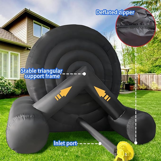 Giant Inflatable Soccer Dart Board, 10ft Inflatable Soccer Kick Darts Games with Blower & 8 Sticky Soccer Balls, Outdoor Inflatable Soccer Target Dart Board Yard Game-StrideForce Fitness