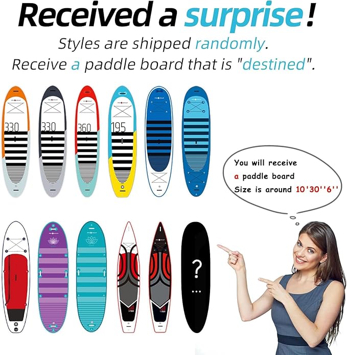 Inflatable Stand Up Paddle Board with SUP Accessories & Backpack. Paddle Boards for Adults. Non-Slip Deck, Wide Stance, Bottom Fin, Double Action Pump.-StrideForce Fitness
