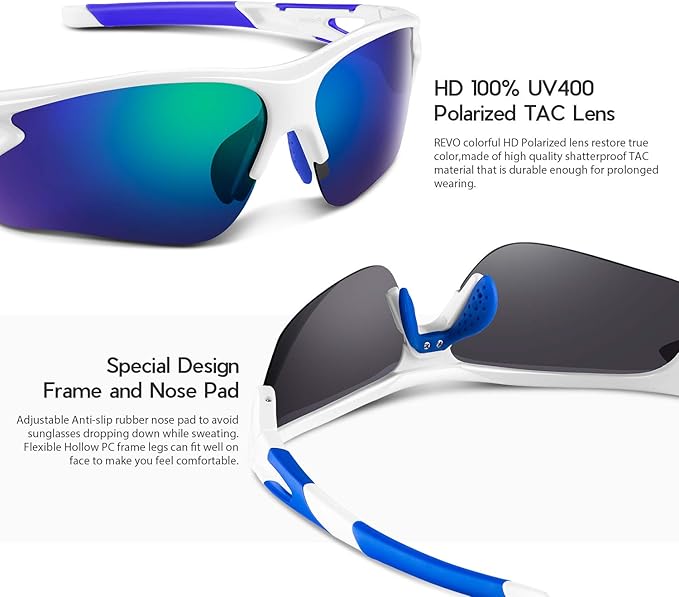 BEACOOL Polarized Sports Sunglasses for Men Women Youth Baseball Fishing Cycling Running Golf Motorcycle Tac Glasses UV400-StrideForce Fitness